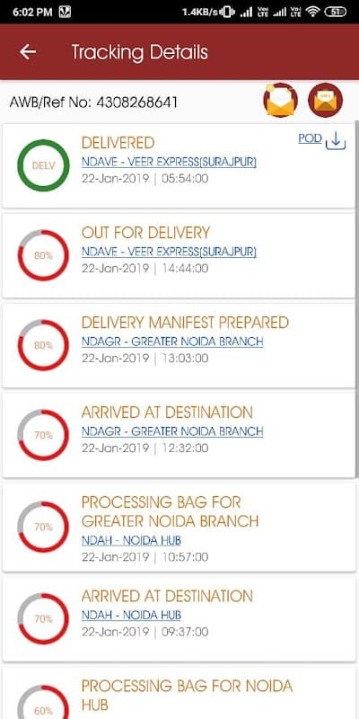 Trackon Couriers screenshot 4