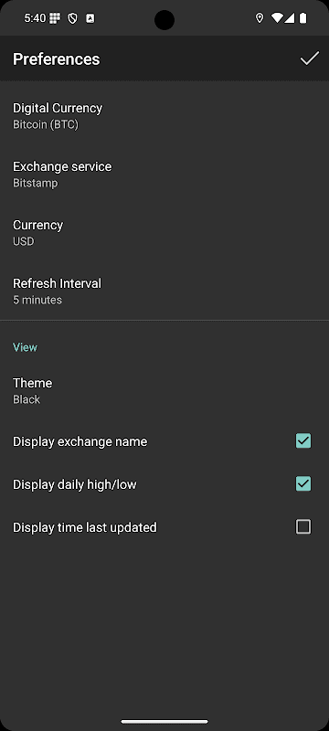 Bitcoin Ticker Widget screenshot 6