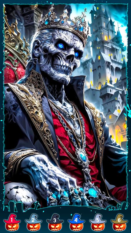 Skull Color, Color by Number screenshot 2