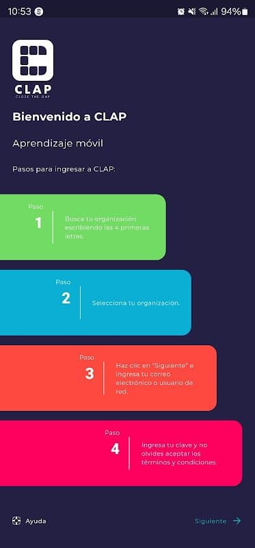Aprendizaje Móvil - CLAP screenshot 1