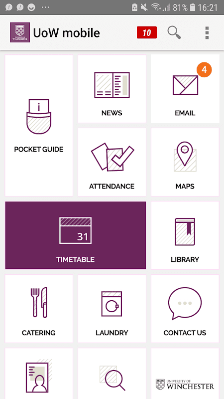 University of Winchester screenshot 1