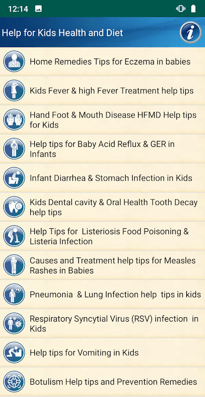 Kids Health and Diet Help screenshot 2