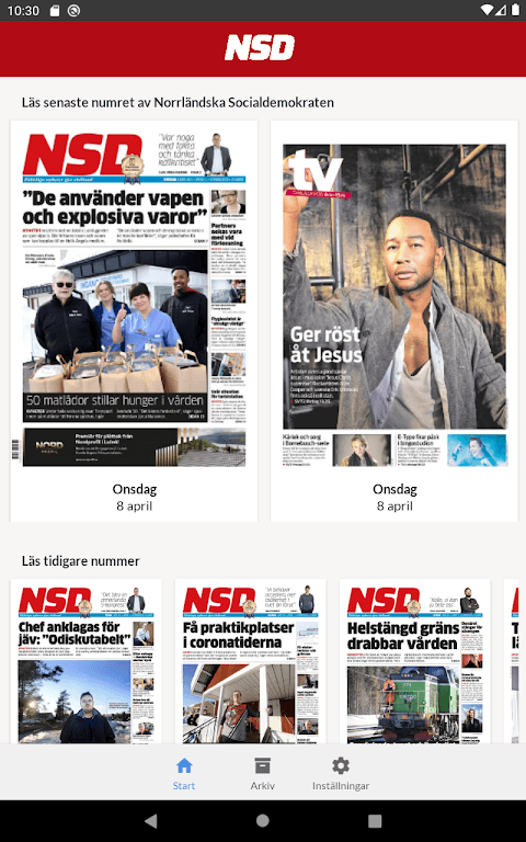E-tidning NSD screenshot 3