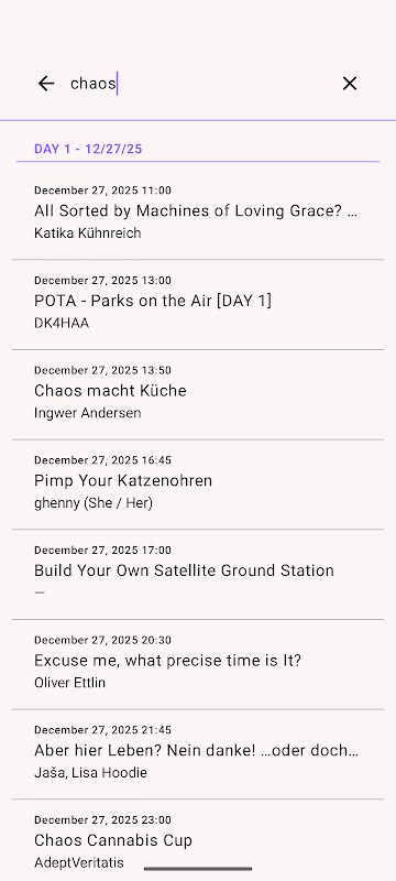 39C3 Schedule screenshot 3