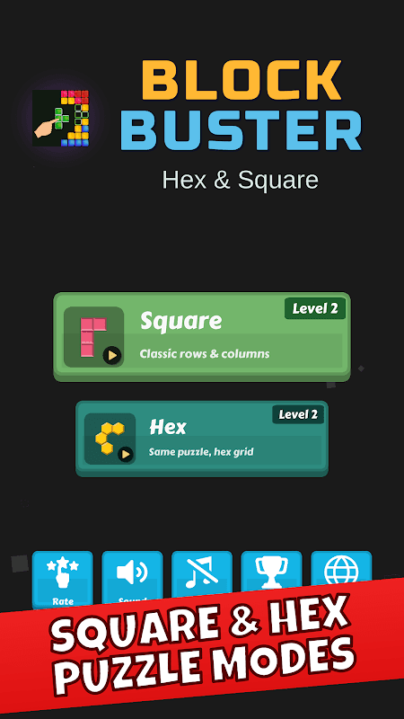 Block Buster - Hex and Square screenshot 1