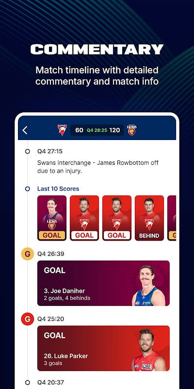 AFL Live Official App screenshot 6