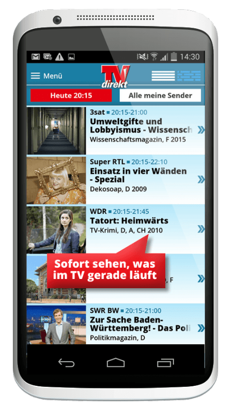TVdirekt – Fernsehprogramm screenshot 1