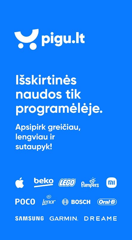 Pigu.lt - mobilioji parduotuvė screenshot 1