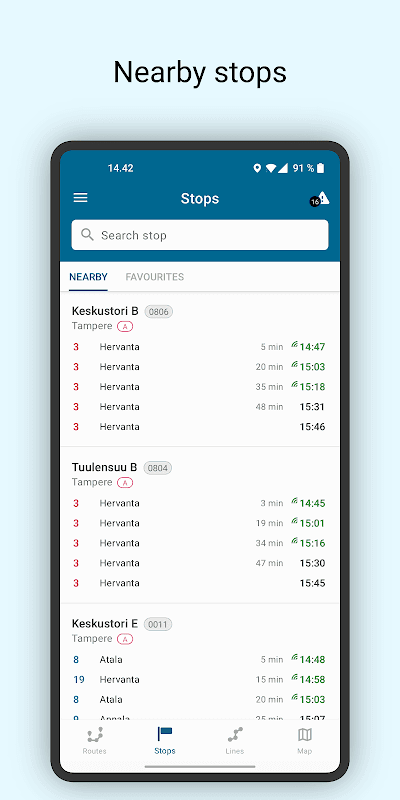 Nysse - Journey planner screenshot 6