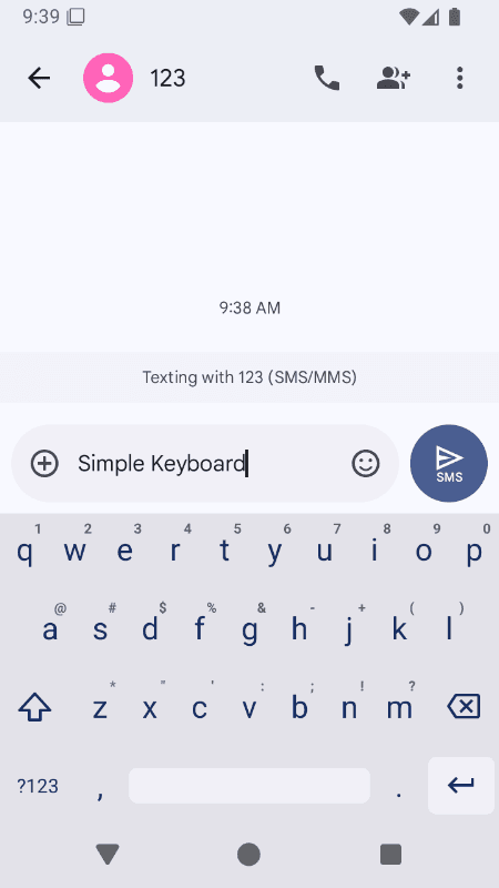 Simple Keyboard screenshot 1