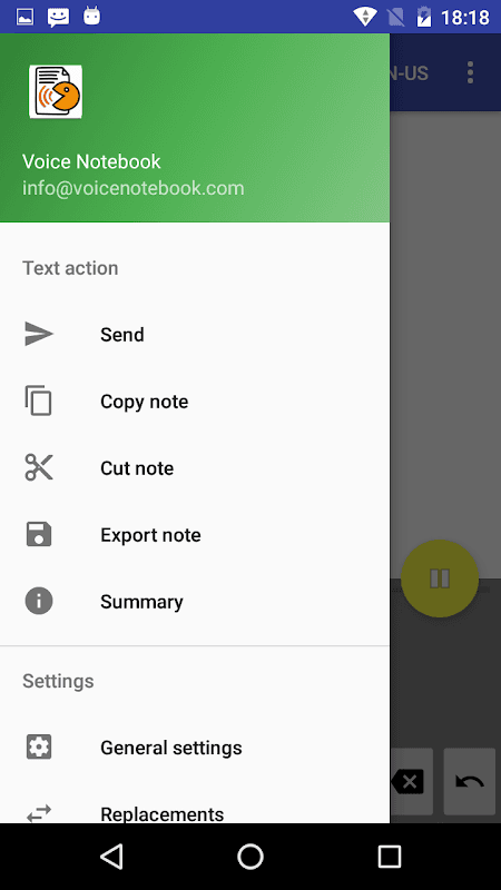 Voice Notebook speech to text screenshot 2