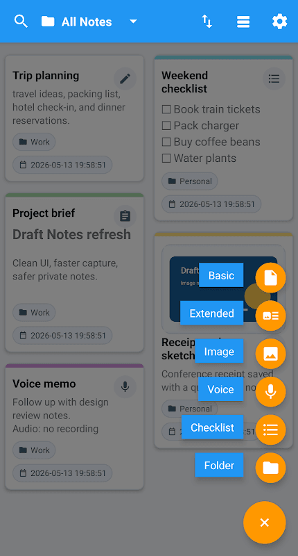 Draft Notes - Bloc de Notas screenshot 3
