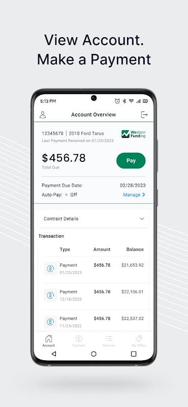 Western Funding MyAccount screenshot 4