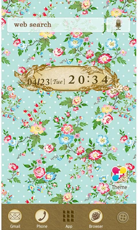 Wallpaper Theme Petit Floral screenshot 1