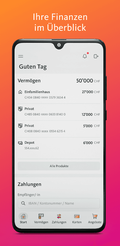 Migros Bank E-Banking Phone screenshot 3