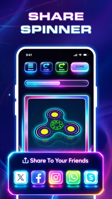 Finger Spinner Glow Art 3D screenshot 6