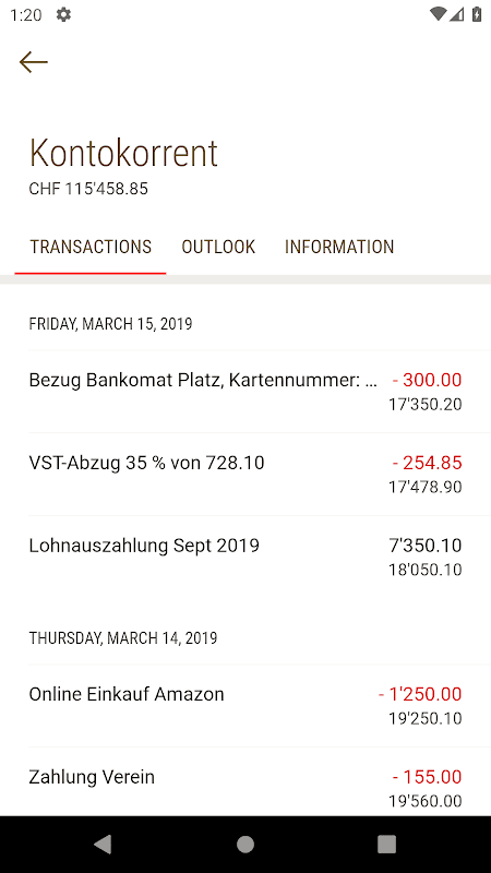 Mobile Banking Bank Zimmerberg screenshot 4
