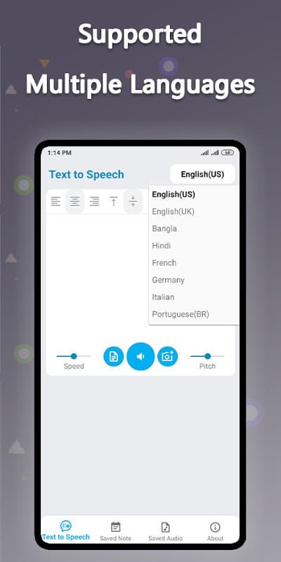 Text to Speech for All App (TTS) screenshot 5