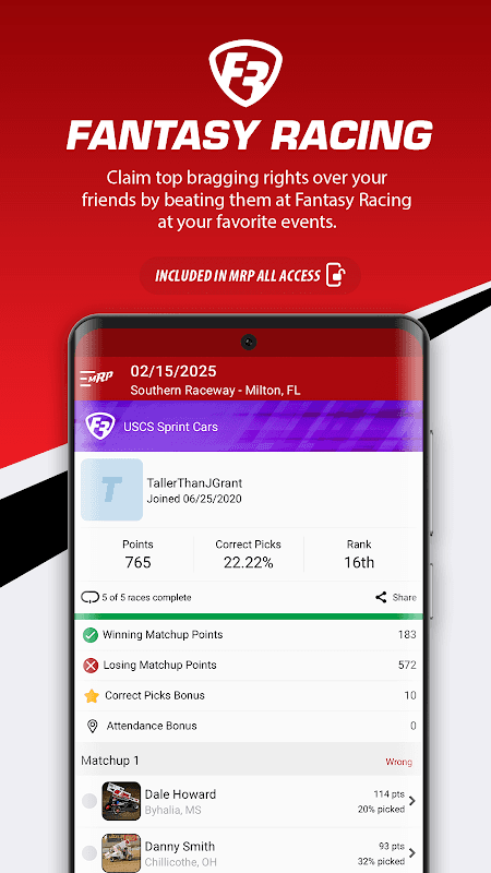 MyRacePass - The Official MRP App screenshot 4