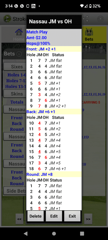 Golf Bets & Strokes SE screenshot 5
