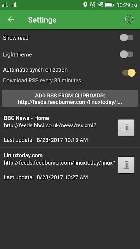 EP RSS Reader screenshot 2