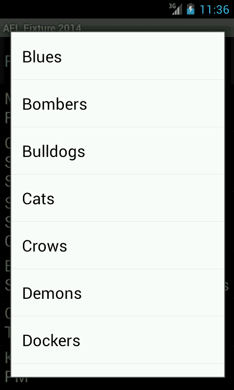 AFL Fixture screenshot 3