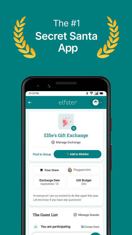 Elfster: The Secret Santa App screenshot 1