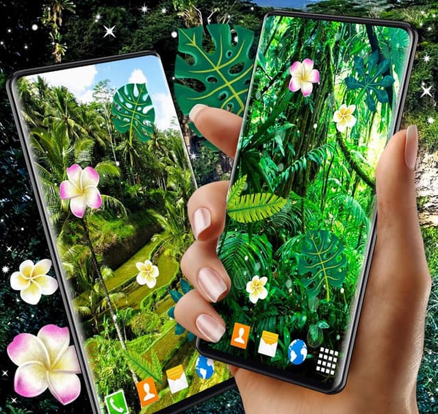 Jungle Live Wallpaper 🌴 Palm Forest Themes screenshot 2