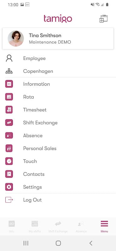 tamigo screenshot 1
