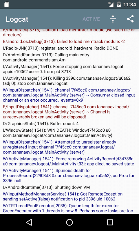 Logcat [NO ROOT] screenshot 1