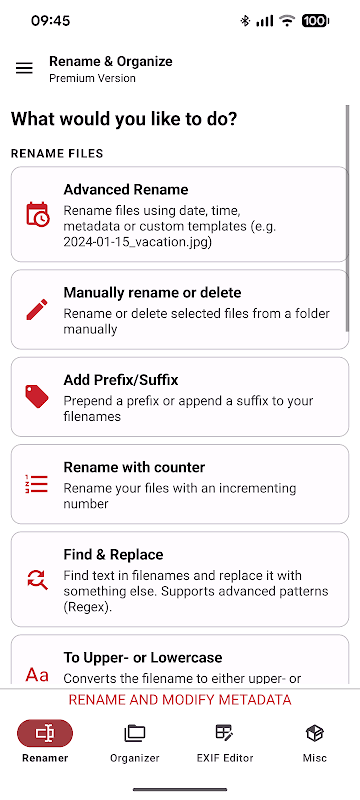 Rename & Organize with EXIF screenshot 1