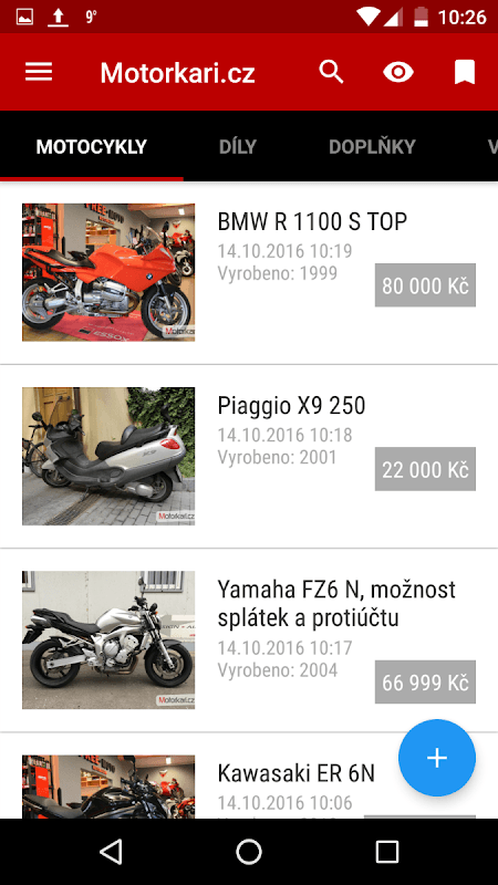 Motorkáři.cz screenshot 2