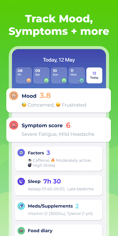 Bearable - Symptoms & Mood tracker screenshot 2