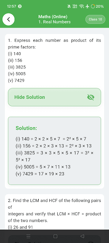 NCERT Solutions Class 10 Maths in English offline screenshot 5