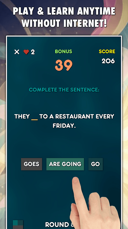 Present Tenses Grammar Test screenshot 2
