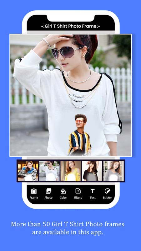 Girl T Shirt Photo Frame screenshot 2