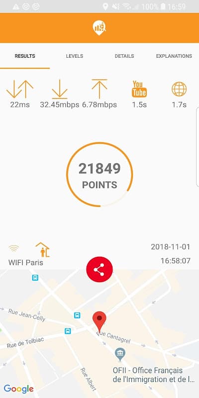 Teste de Qualidade de Rede Móvel screenshot 3