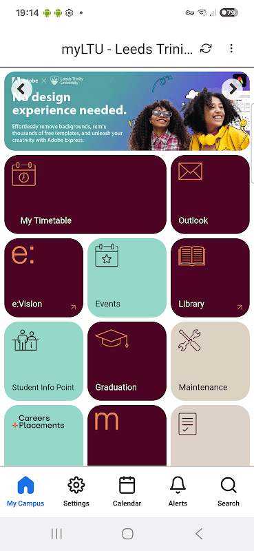 myLTU Leeds Trinity University screenshot 1