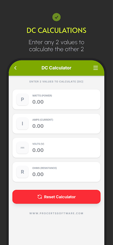Watts Amps Volts Calculator screenshot 6