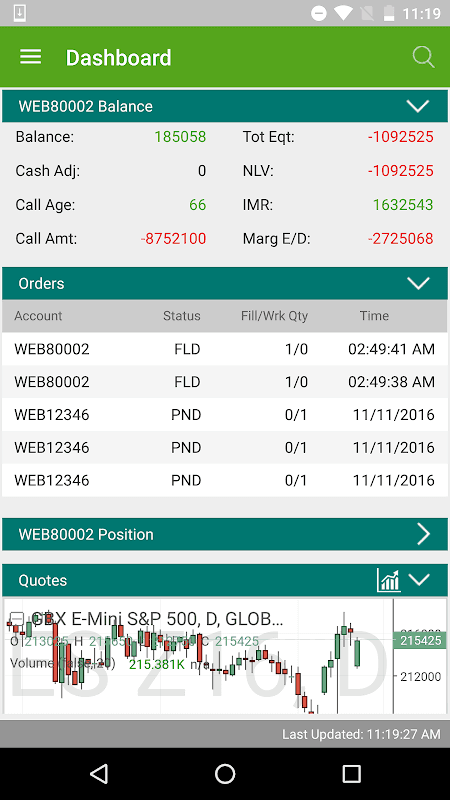 RJO Mobile Trader screenshot 1
