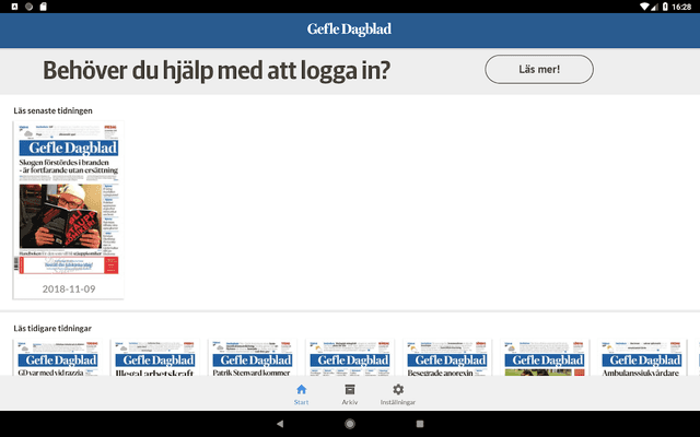 Gefle Dagblad e-tidning screenshot 6