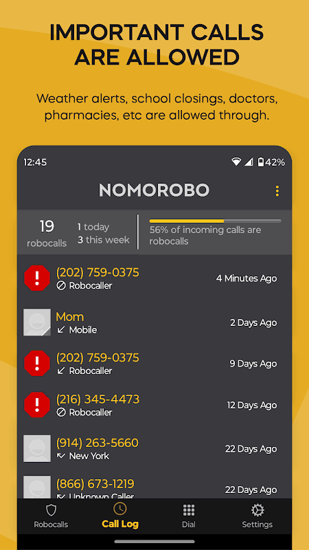 Nomorobo Robocall Blocking screenshot 3