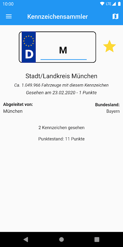 Kennzeichensammler screenshot 1