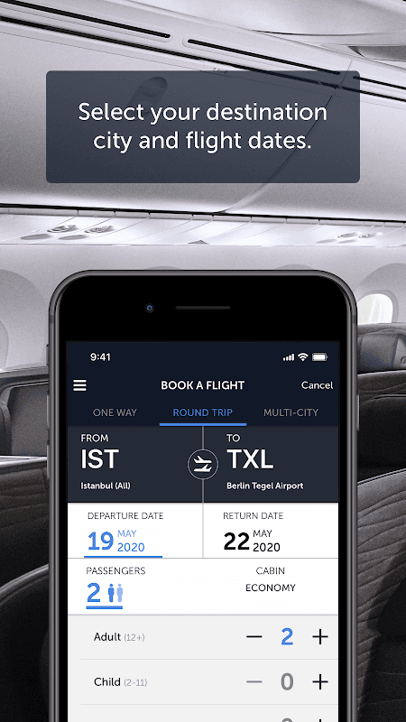 Turkish Airlines – Flight ticket screenshot 1