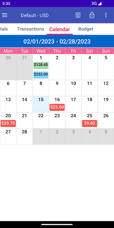 MoBill Budget and Reminder screenshot 2