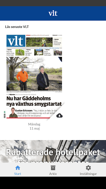 VLT e-tidning screenshot 1