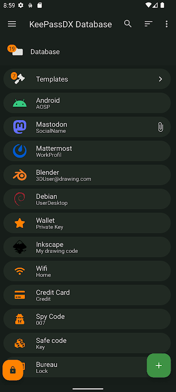 Captura 4 de KeePassDX Passkey Vault