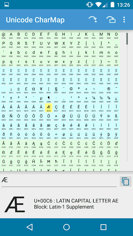 Unicode CharMap – Full screenshot 1
