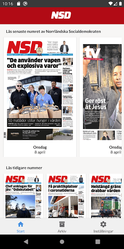 E-tidning NSD screenshot 1