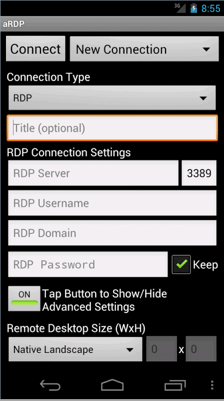 aRDP: Cliente RDP Seguro screenshot 5